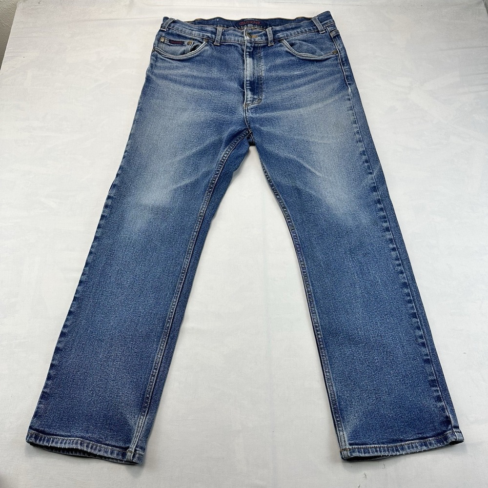 Grand River Men's 36x28 Light Wash Relaxed Fit Bootcut Stretch Jeans